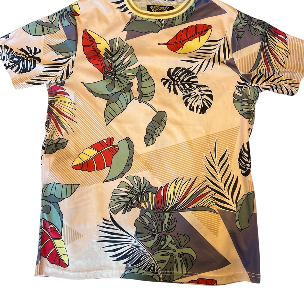 Vibrant Leaf Pattern Men's Tee